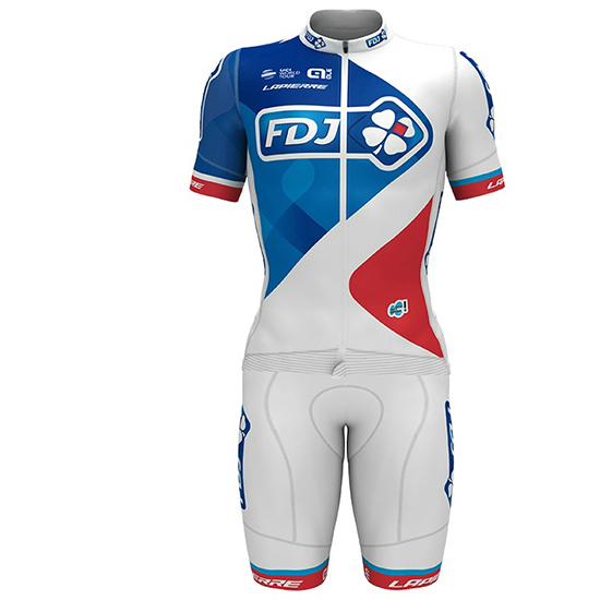 Maglia FDJ Manica Corta 2017 bianco